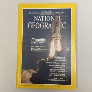 1981 National Geographic Magazine OCTOBER Columbia Space Shuttle, Indian Ocean